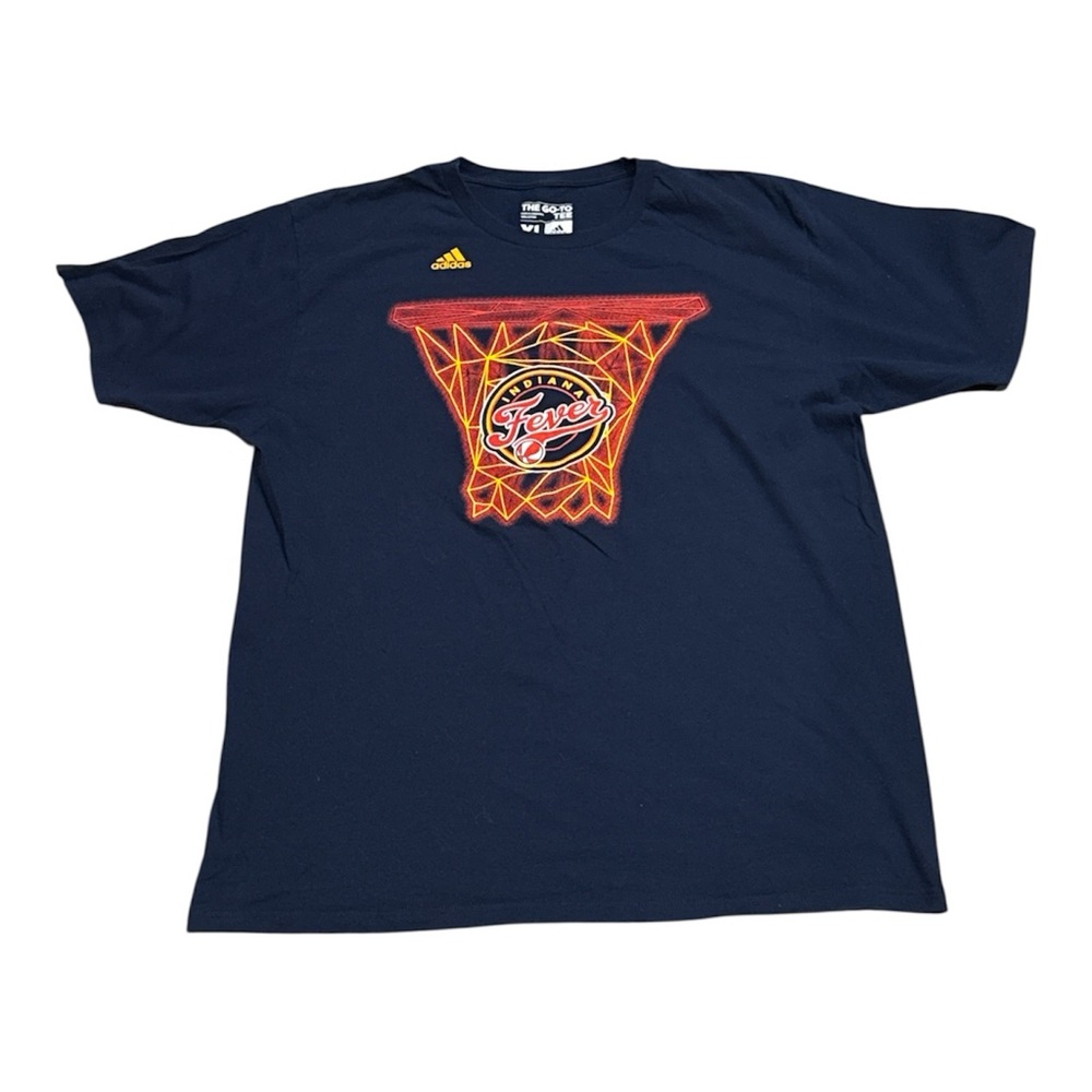 Adidas Indiana Fever WNBA Basketball Blue Short Sleeve T Shirt Mens Size XL